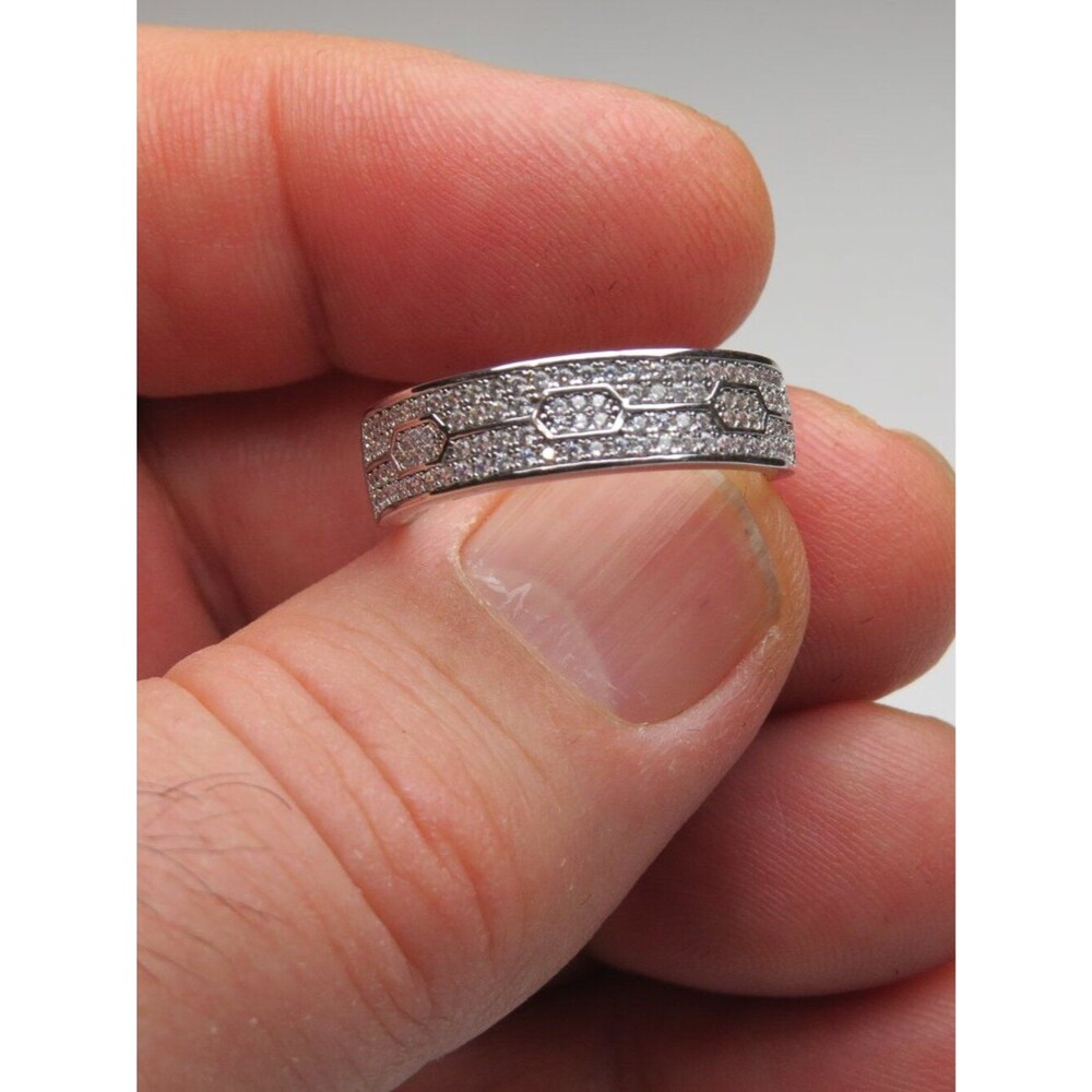 *925 Sterling Silver Diamond Band